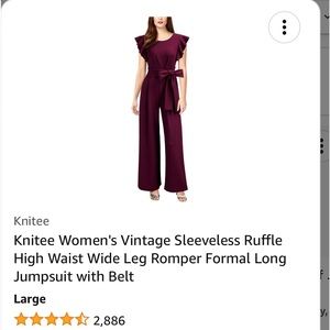 Knittee flutter sleeve, high waisted jumpsuit